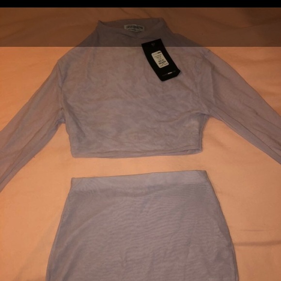 Fashion nova 2 piece-set /Lavender mesh - Picture 3 of 5